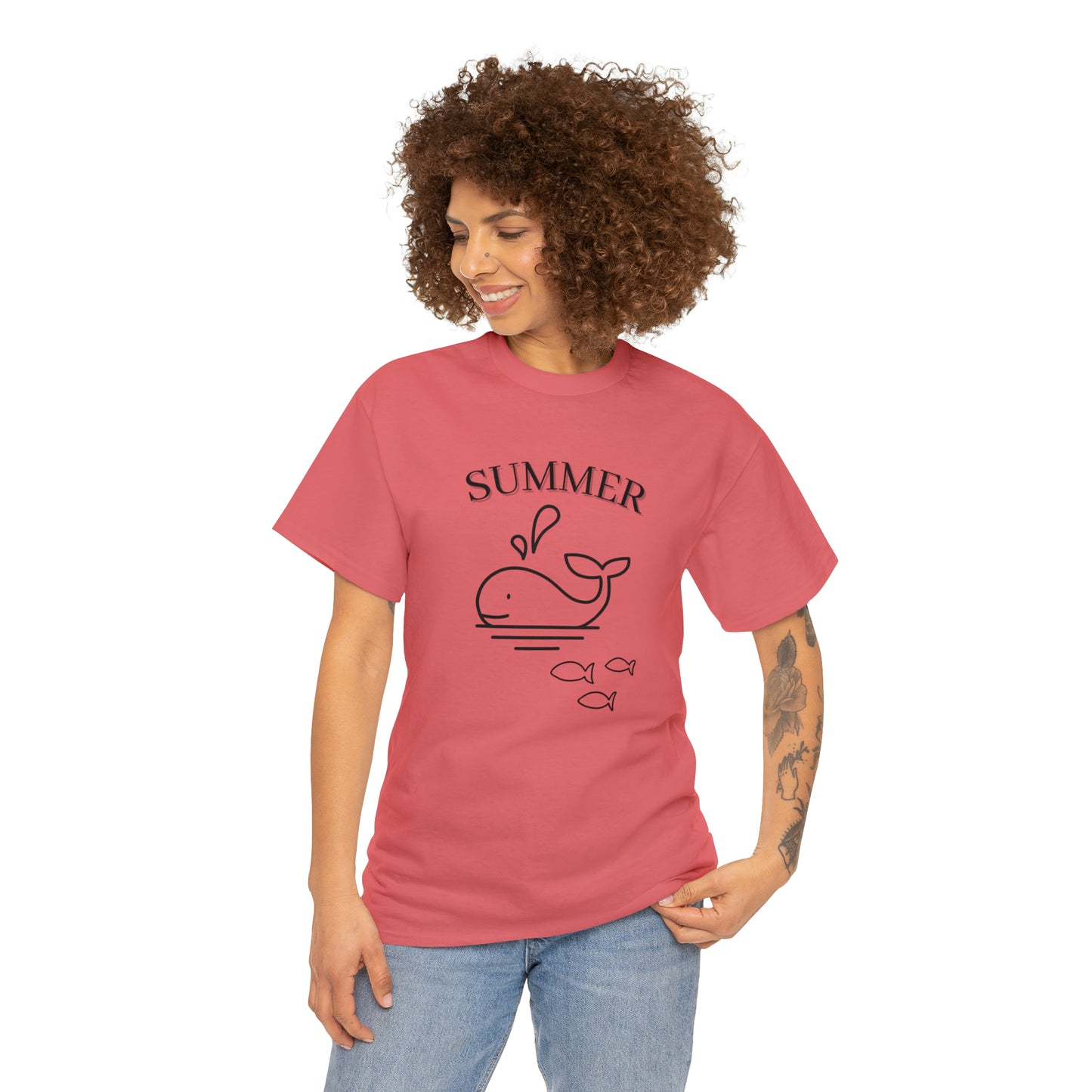 Summer T-shirt | Women's Summer T-shirt, Short Sleeve T-shirt, Beach T-shirt, Beach Lover Gift, Women's Summer Tee, Whale T-shirt