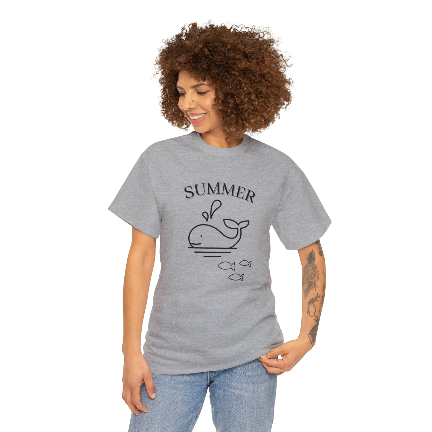 Summer T-shirt | Women's Summer T-shirt, Short Sleeve T-shirt, Beach T-shirt, Beach Lover Gift, Women's Summer Tee, Whale T-shirt