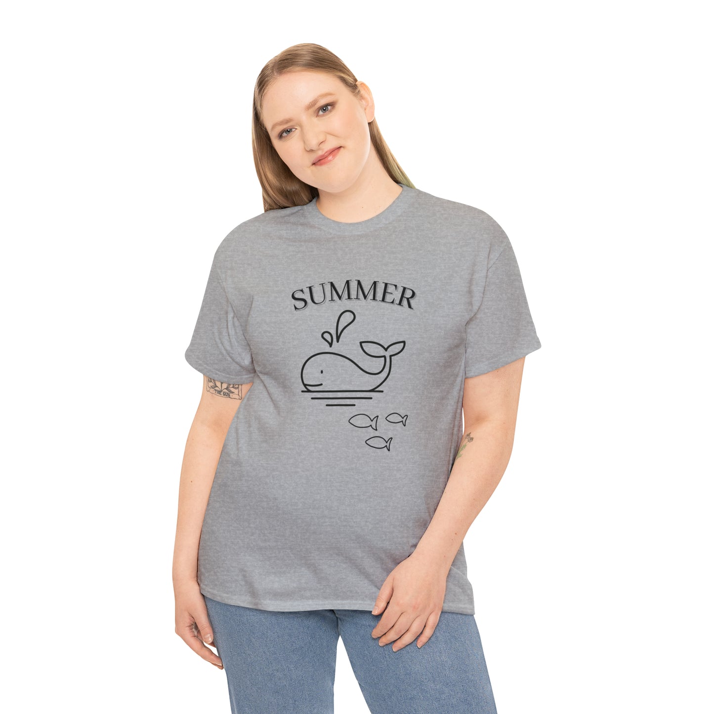 Summer T-shirt | Women's Summer T-shirt, Short Sleeve T-shirt, Beach T-shirt, Beach Lover Gift, Women's Summer Tee, Whale T-shirt