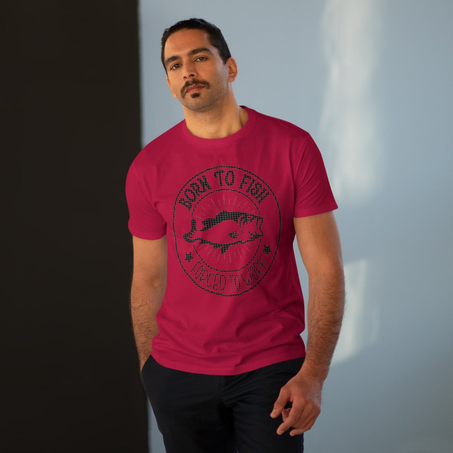Men's Fishing T-Shirt | Born To Fish Forced To Word, Fisherman Gifts, Fathers Day Gift, Dad Gift, Fishing T-Shirt