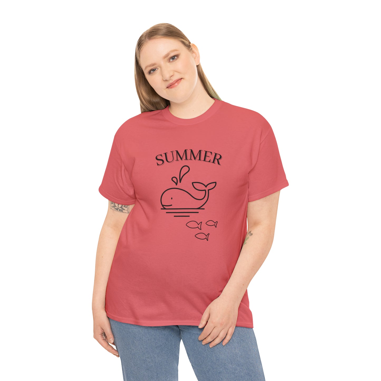 Summer T-shirt | Women's Summer T-shirt, Short Sleeve T-shirt, Beach T-shirt, Beach Lover Gift, Women's Summer Tee, Whale T-shirt