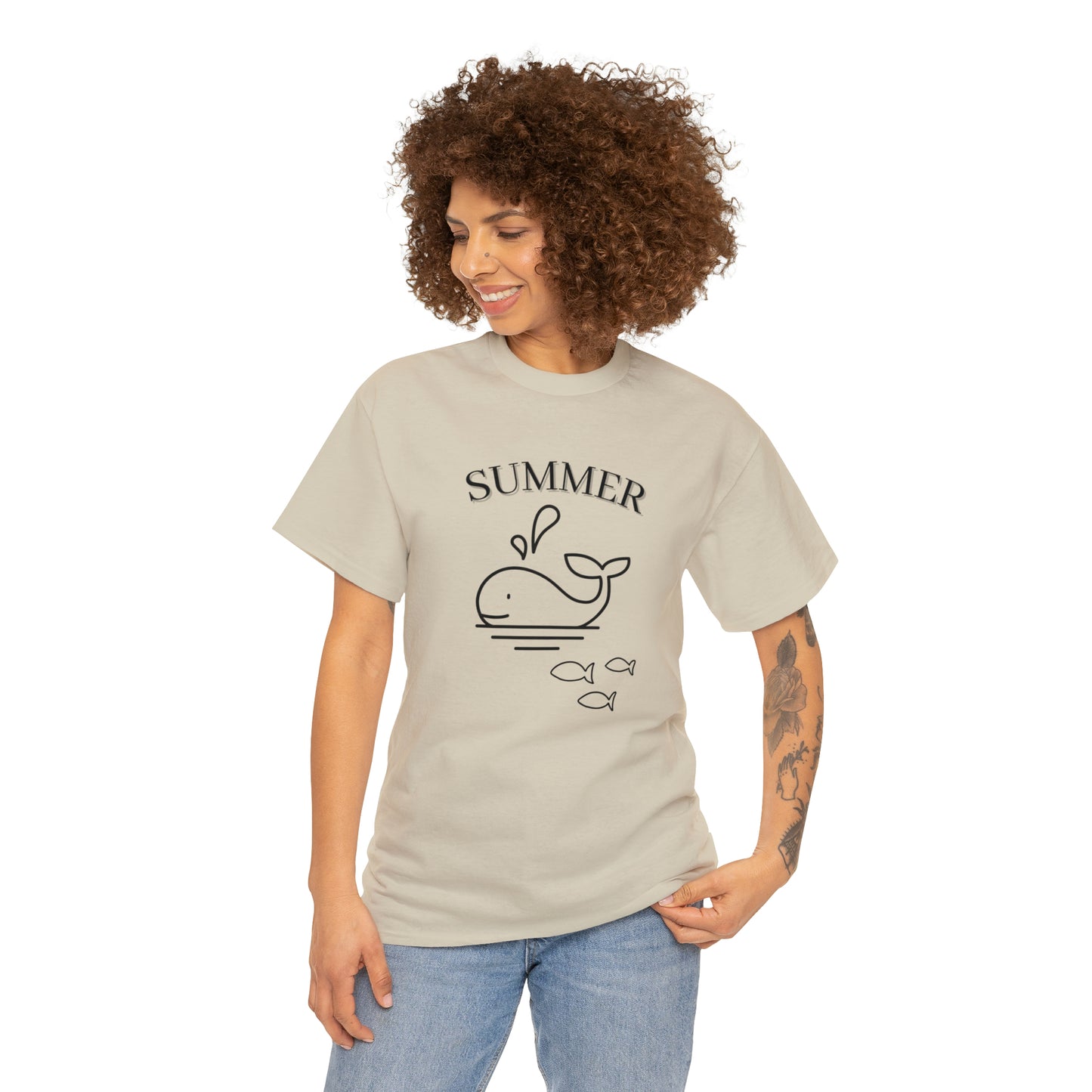 Summer T-shirt | Women's Summer T-shirt, Short Sleeve T-shirt, Beach T-shirt, Beach Lover Gift, Women's Summer Tee, Whale T-shirt