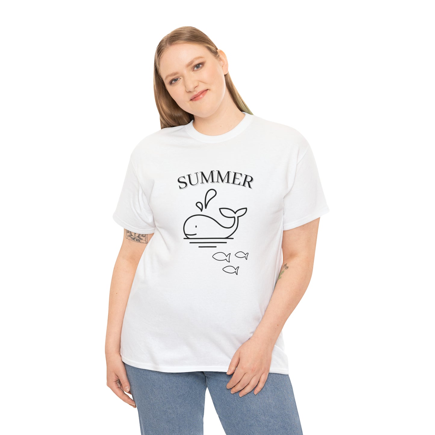 Summer T-shirt | Women's Summer T-shirt, Short Sleeve T-shirt, Beach T-shirt, Beach Lover Gift, Women's Summer Tee, Whale T-shirt