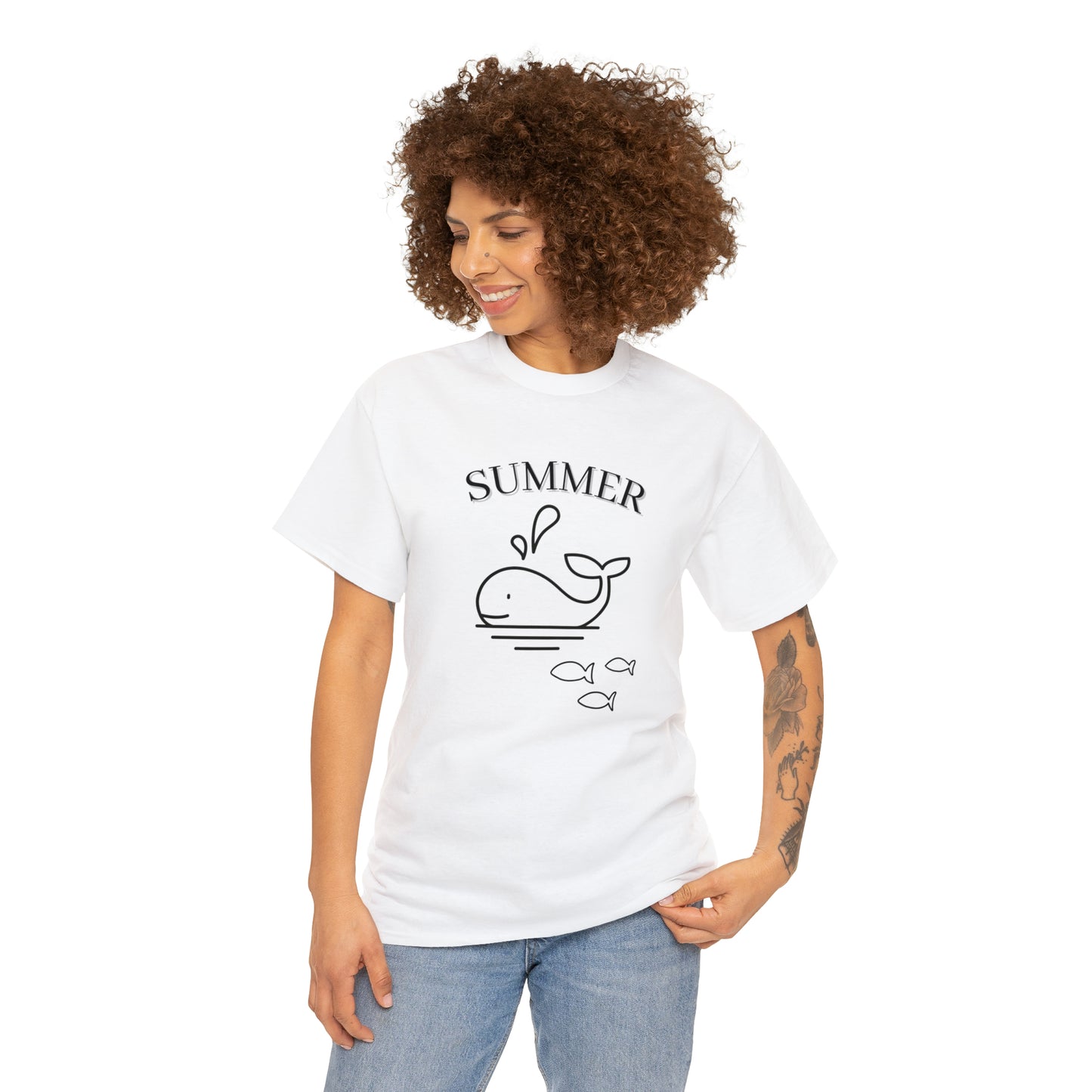Summer T-shirt | Women's Summer T-shirt, Short Sleeve T-shirt, Beach T-shirt, Beach Lover Gift, Women's Summer Tee, Whale T-shirt