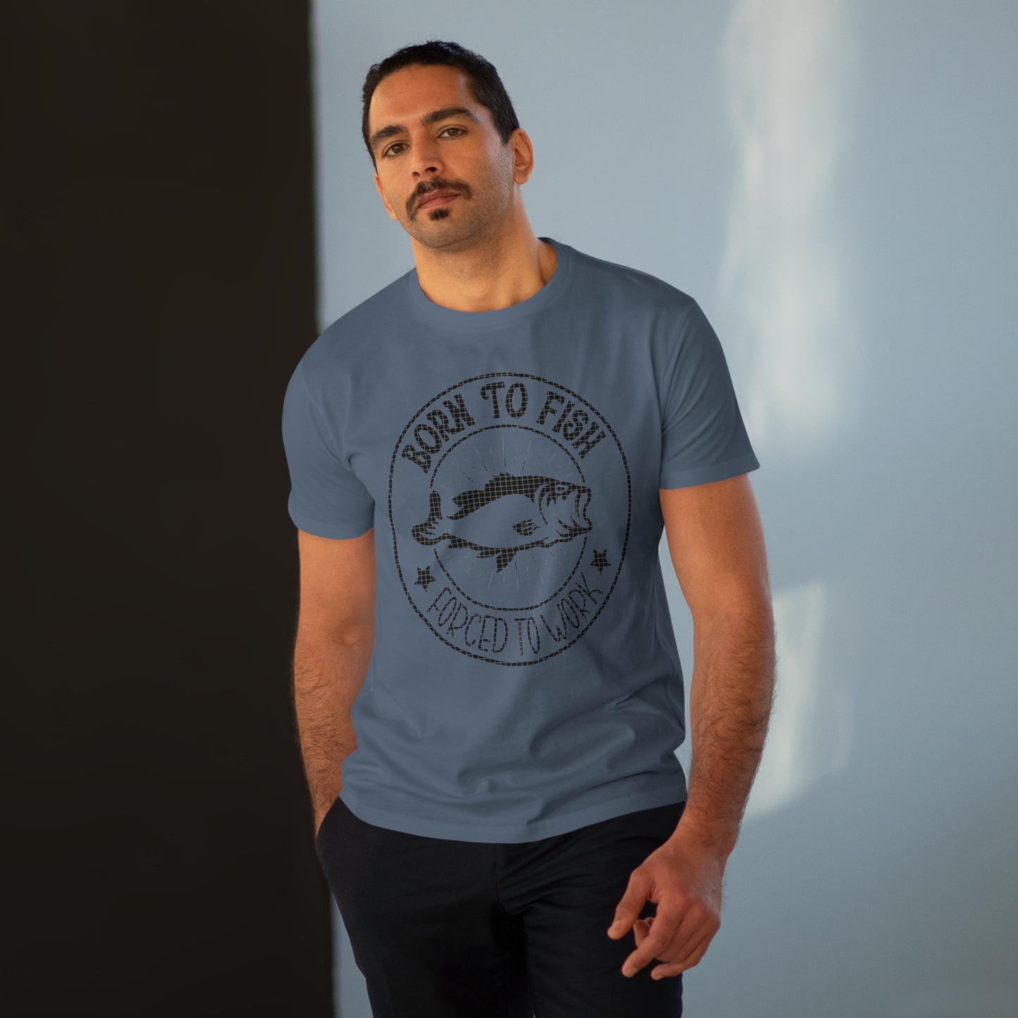 Men's Fishing T-Shirt | Born To Fish Forced To Word, Fisherman Gifts, Fathers Day Gift, Dad Gift, Fishing T-Shirt