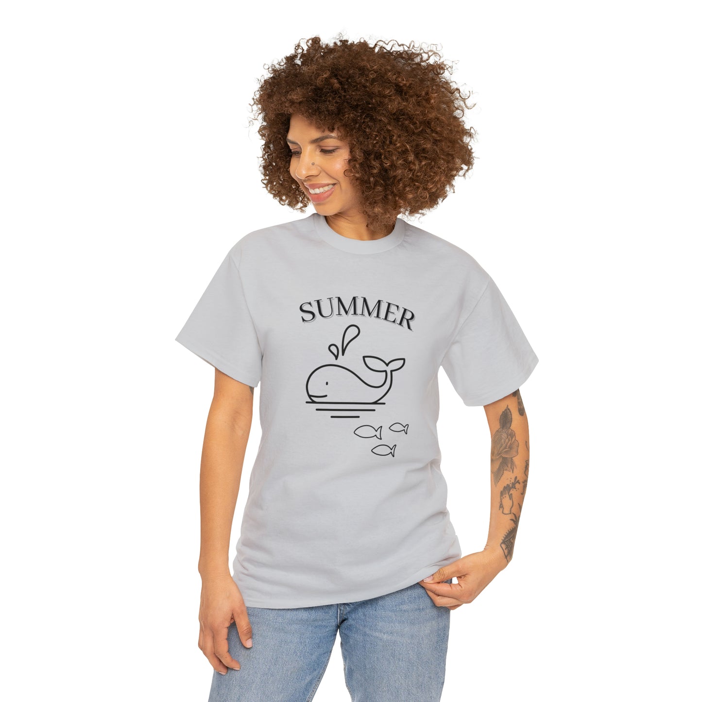 Summer T-shirt | Women's Summer T-shirt, Short Sleeve T-shirt, Beach T-shirt, Beach Lover Gift, Women's Summer Tee, Whale T-shirt