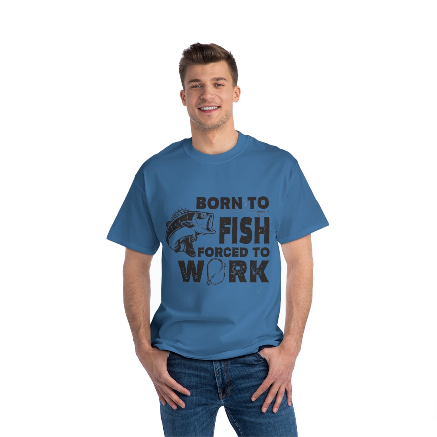 Born To Fish Forced To Work Men's T-shirt | Father's Day gift, Fishing T-Shirt for dad, husband, daddy, grandpa, Gift For Dad