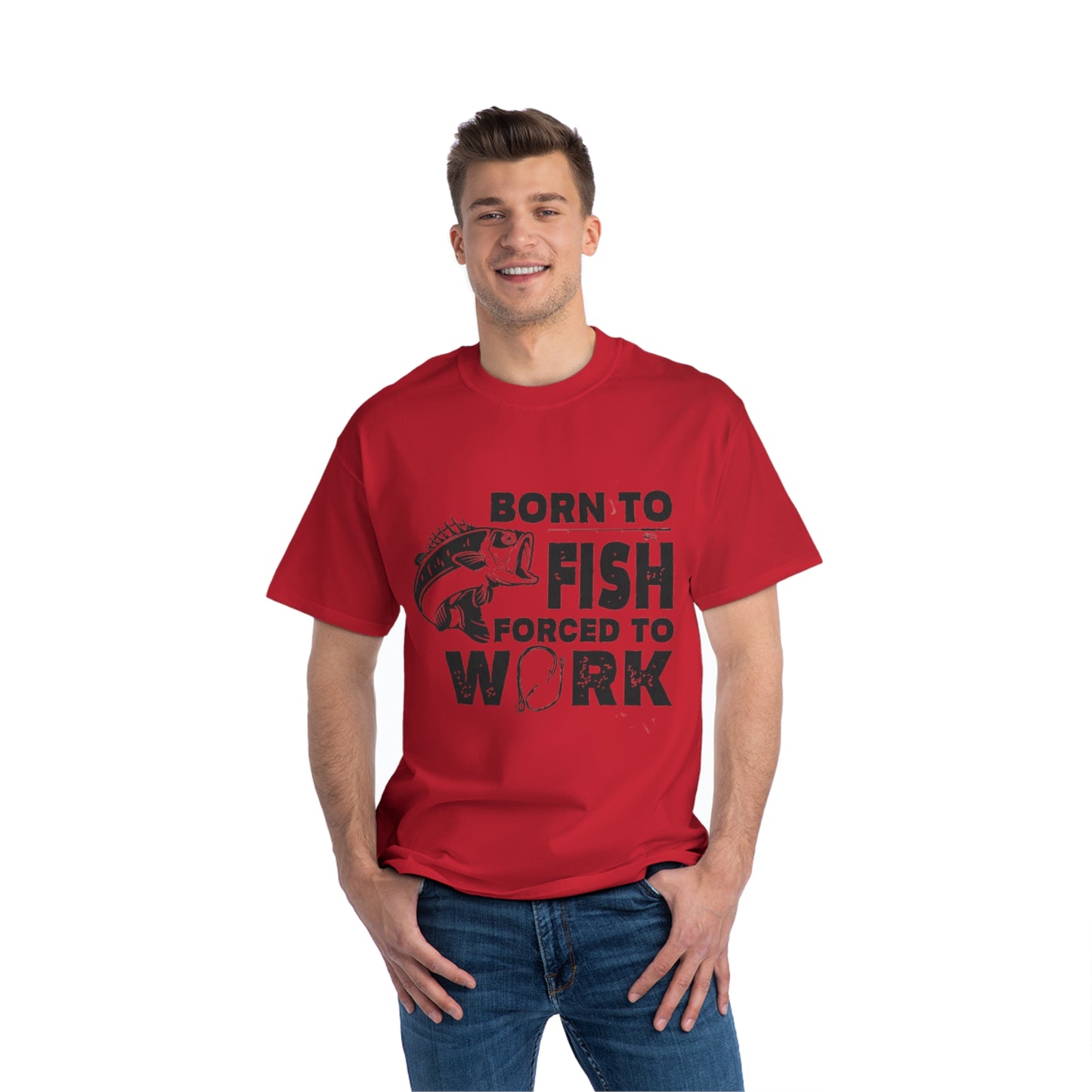 Born To Fish Forced To Work Men's T-shirt | Father's Day gift, Fishing T-Shirt for dad, husband, daddy, grandpa, Gift For Dad