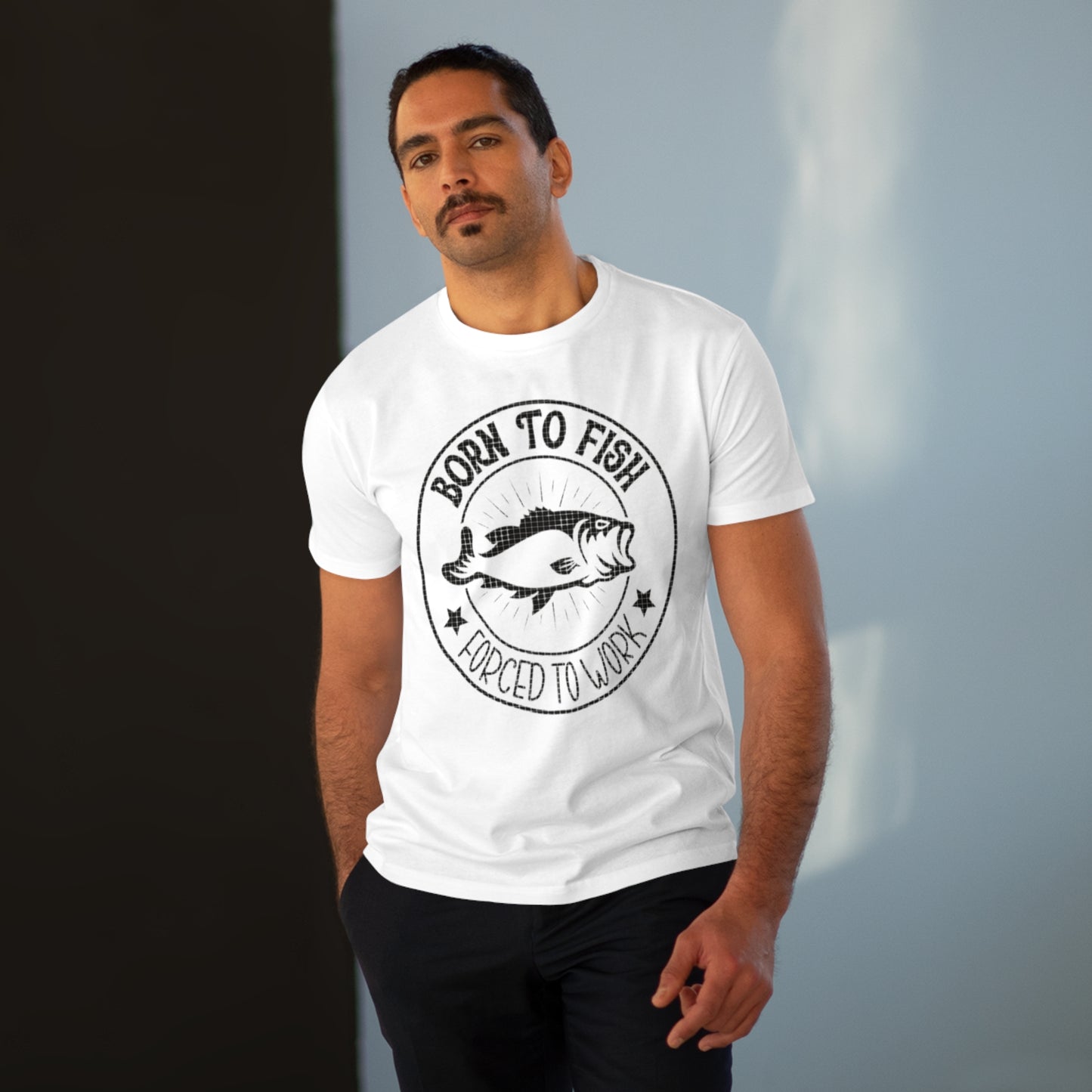 Men's Fishing T-Shirt | Born To Fish Forced To Word, Fisherman Gifts, Fathers Day Gift, Dad Gift, Fishing T-Shirt