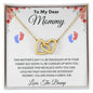 Dear Mommy Gift | Interlocking Hearts Necklace - Mother's Day Gift, New Mom