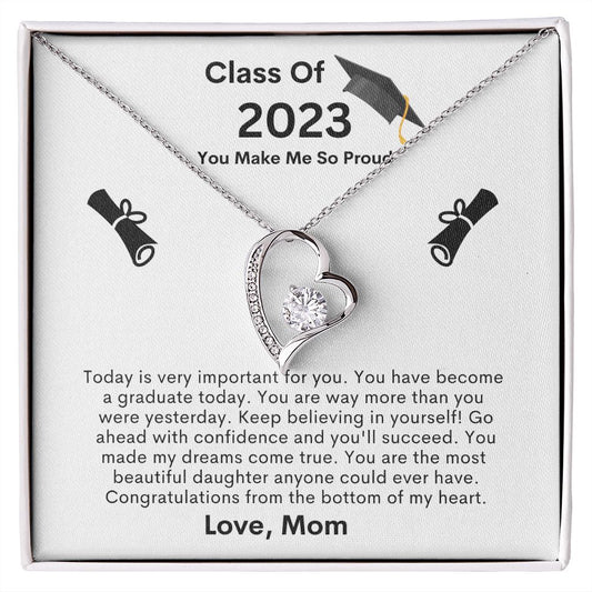 Graduation 2023 | College Graduate - Necklace For Daughter, Love Mom