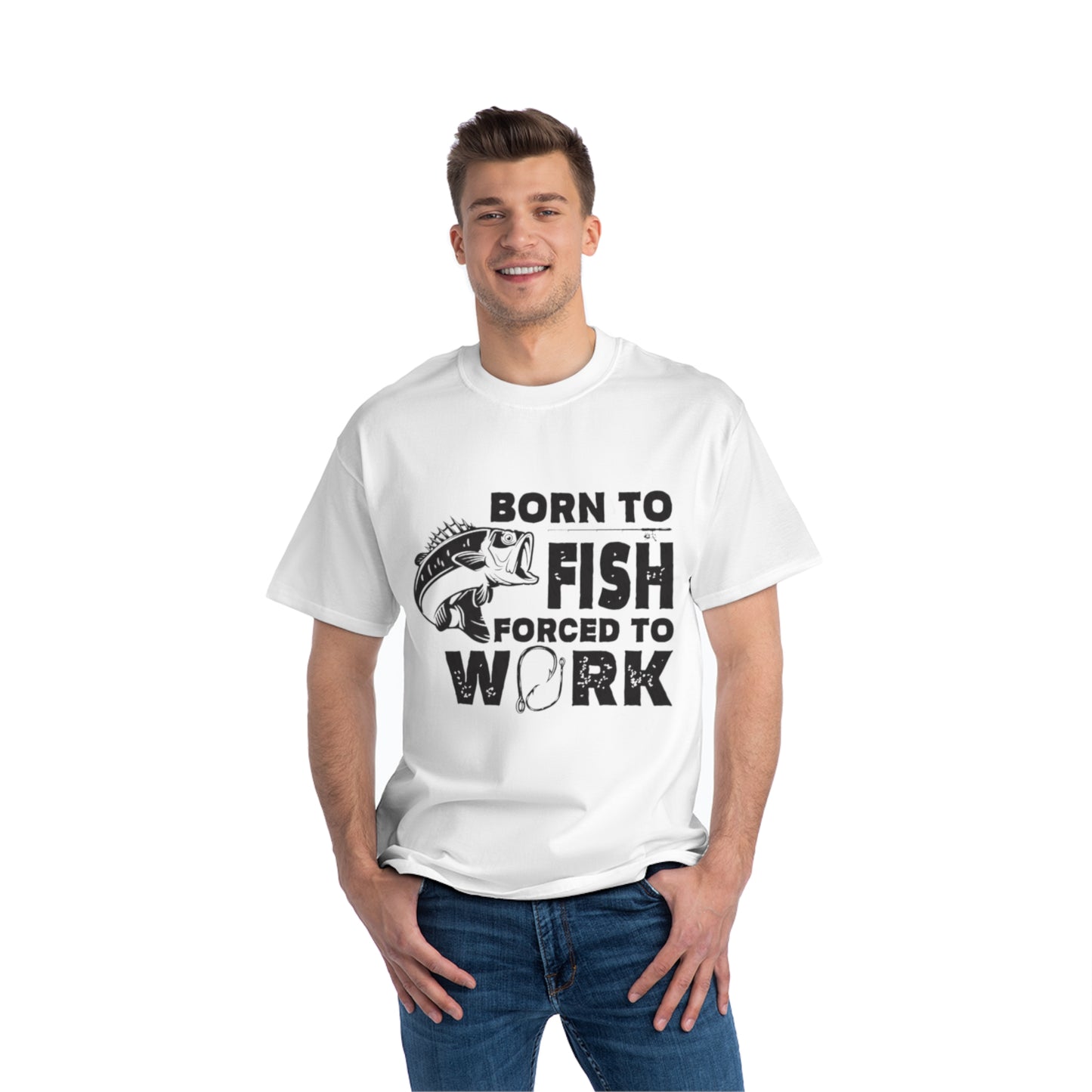 Born To Fish Forced To Work Men's T-shirt |  Father's Day gift,  Fishing T-Shirt for dad, husband, daddy, grandpa, Gift For Dad