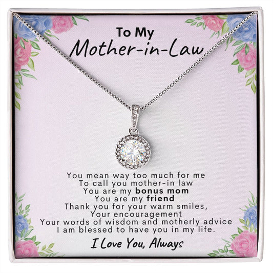 To My Mother-in Law Gift | Mother's Day Gift from Daughter, Necklace For Birthday, From son