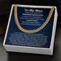 To My Man Cuban Necklace | Promise Necklace Gift For Man, Boyfriend Gift Or Husband