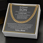 To My Dearest Son Necklace | Love, Mom Cuban Link