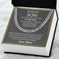 To My Dearest Son Necklace | Love, Mom Cuban Link