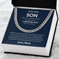 To My Dear Son | Love, Mom Necklace