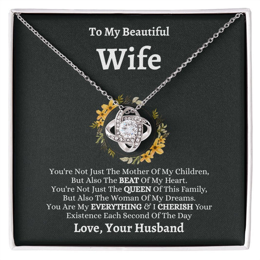 To My Beautiful Wife | Necklace Gift - Wife, Soulmate, Birthday, Anniversary