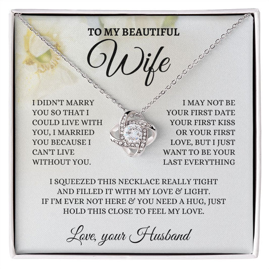 To My Beautiful Wife Necklace | Romantic For Gift, Soulmate, Anniversary, Birthday