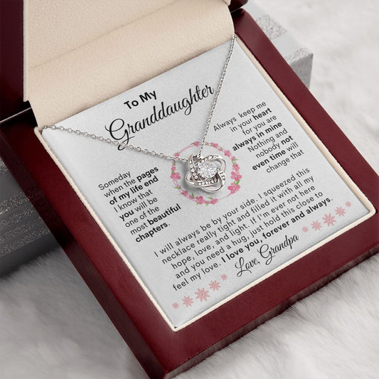To My Granddaughter Necklace | Gift For Granddaughter - Grandfather To Granddaughter, Birthday, Graduation