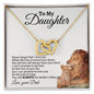 To My Daughter Interlocking Hearts | Gift From Dad, Women's Jewelry, Necklace For Daughter