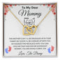 My Dear Mommy Gift | Interlocking Hearts Necklace - Gift For Mom, New Mom, Mother's Day Gift