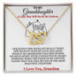 To My Granddaughter Necklace | Interlocking Hearts