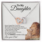 To My Daughter Interlocking Hearts | Gift From Dad, Women's Jewelry, Necklace For Daughter