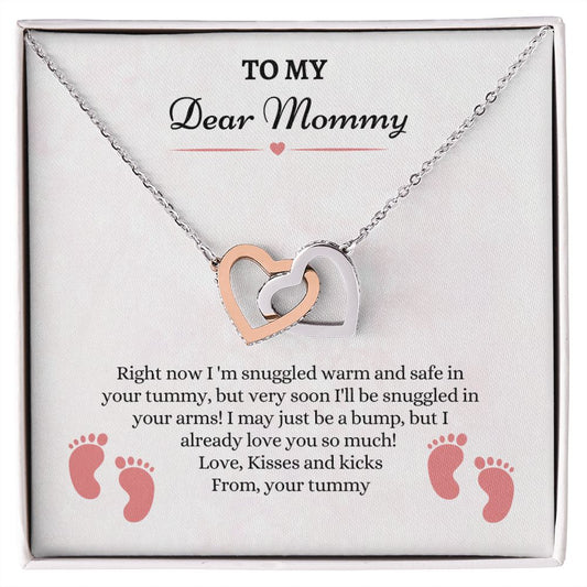 To My Dear Mommy | Interlocking Hearts Gift Necklace - Love For Mom