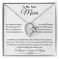 To My Dear Mom Gift | Gift For Mother's Day - I Love You Forever & Always, Necklace For Mom